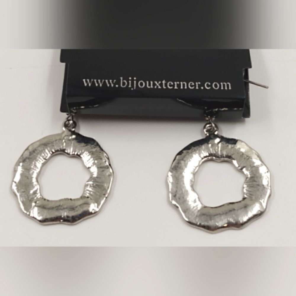 Bijoux Terner Animal Print Earrings Jewelry Blue Stone New - Picture 6 of 7